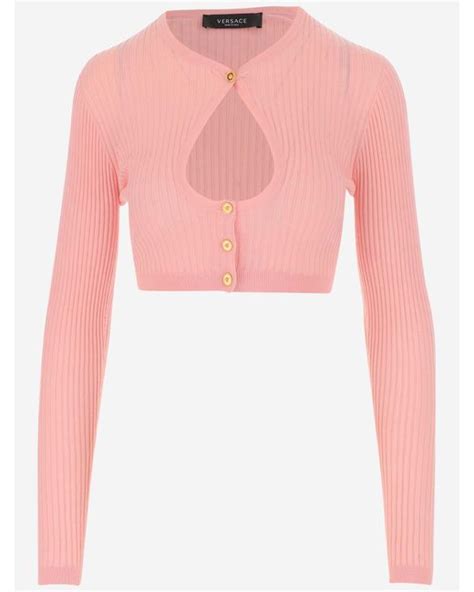 versace cardigan women's pink|versace ladies sweaters.